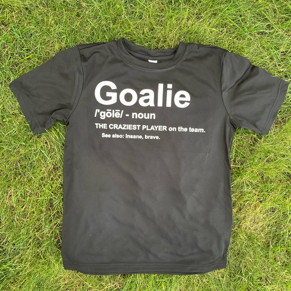 NEW Goalie Definition Wicking Tech Shirt in Black - Picture 1 of 1